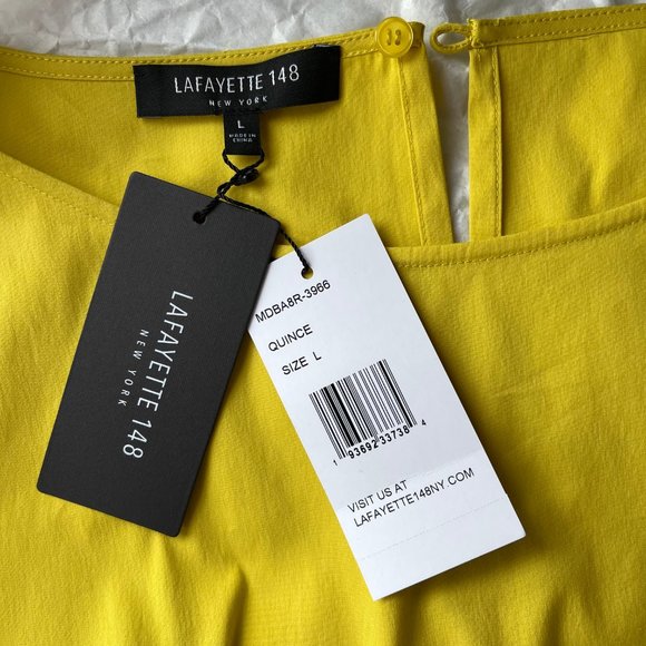 NWT Lafayette 148 Ruffle Sleeve Knee-length Dress - Picture 3 of 15